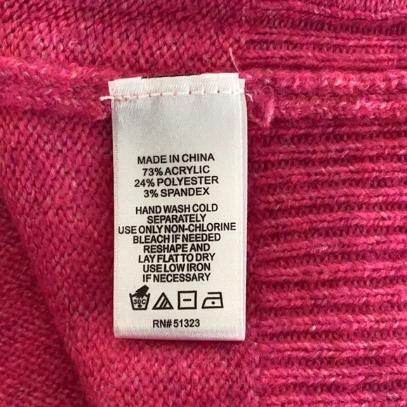 CeCe Soft Pink Short Sleeve Sweater Pearl Embellished Medium - Picture 4 of 7